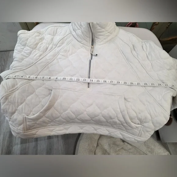 Lululemon✨Scuba Oversized Quilted Half Zip✨Plush Insulated Bone cream✨ NEW✨XL - Picture 11 of 16